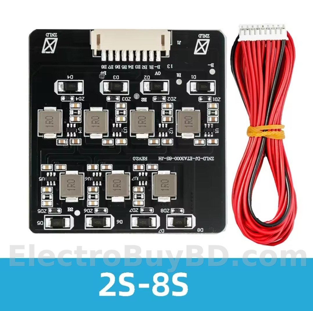 2S To 8S 1.2A Active Balancer Board LiFePO4 LTO Lithium Battery Equalizer Module