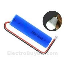 2000mAh 3.7V AC/DC Light Fan Battery 18650 Battery Model