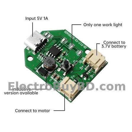 12v brushless fan driver circuit 3.7v to 12v 4 gear bldc