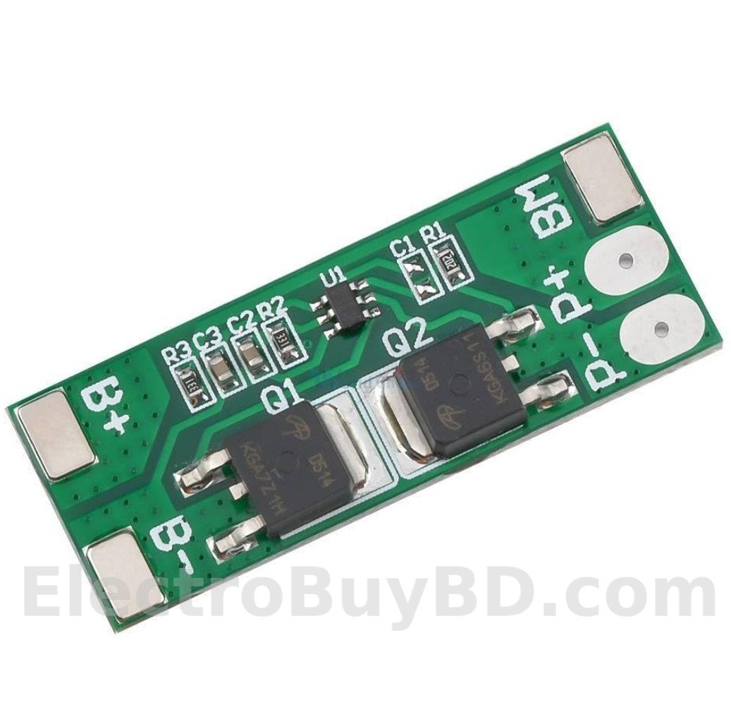 BMS 2S 6.4V 10A LiFePO₄ Battery Protection Board – Charging & Discharging PCB For 2-Cell Packs S0317