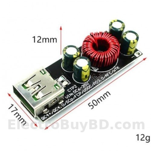 QC4.0 QC3.0 USB Type-C Mobile Phone Quick Charge Adapter 6 -35V Step Down Buck Boost Module For Huawei SCP/FCP Apple PD Qualcomm