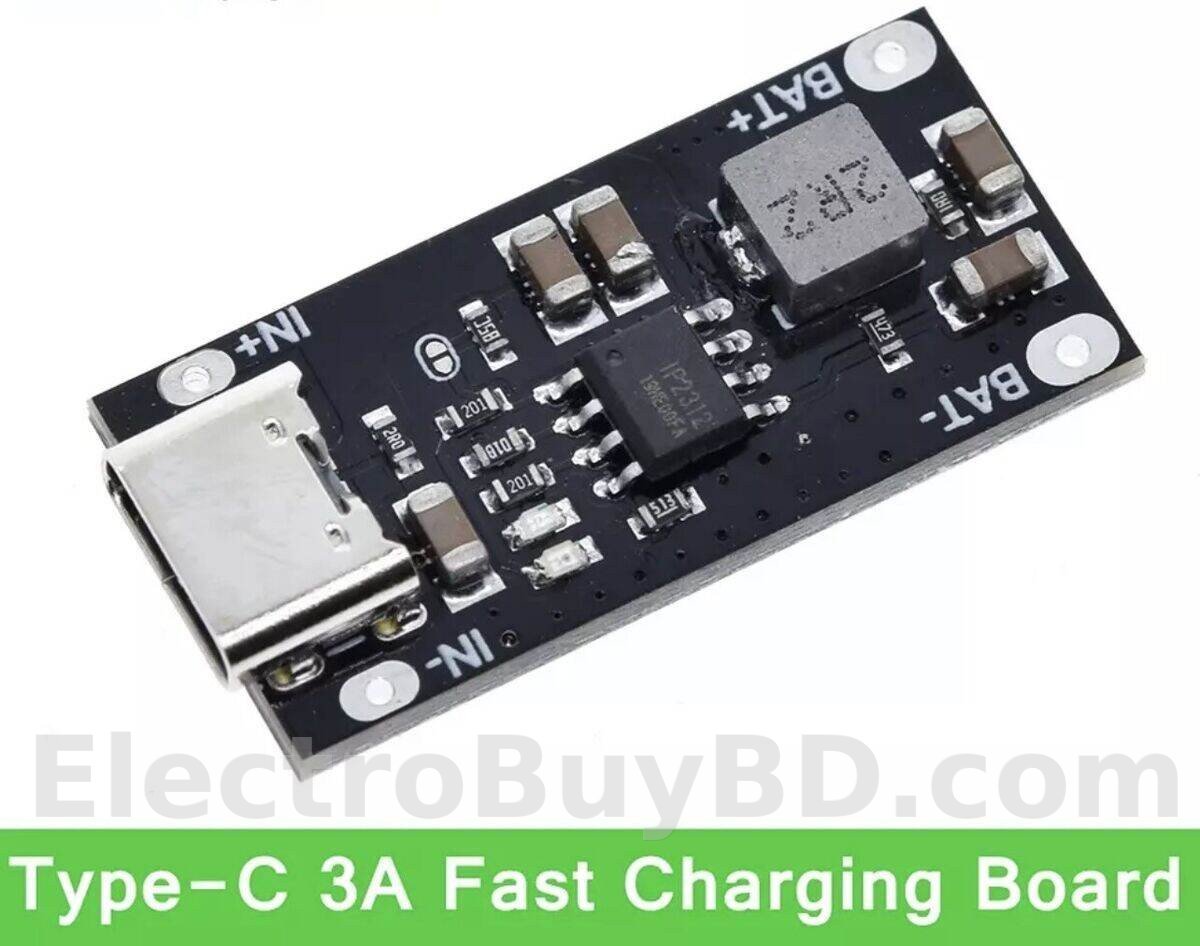 IP2312 3A Lithium Battery Fast Charge Module With USB Type-C