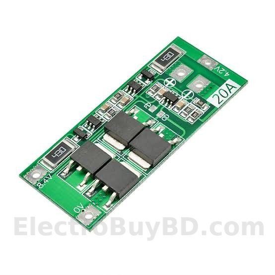 2S 20A BMS Circuit Module | 8.4V Li-Ion Battery Protection Board For 2S Lithium-Ion Battery BMS