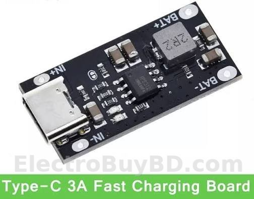 IP2312 QC 3.0 Type-C Fast Charging Board | 3A Lithium Battery 18650 Charging Module